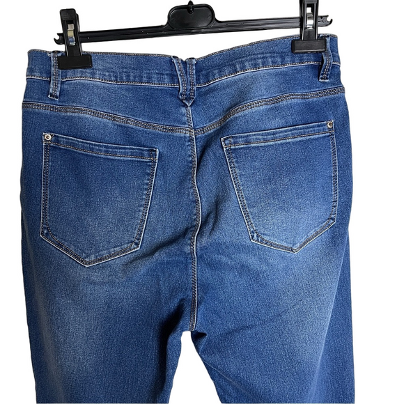 Curve Appeal High Rise Skinny Jeans Dark Blue Women’s  Size 12 - Picture 6 of 13